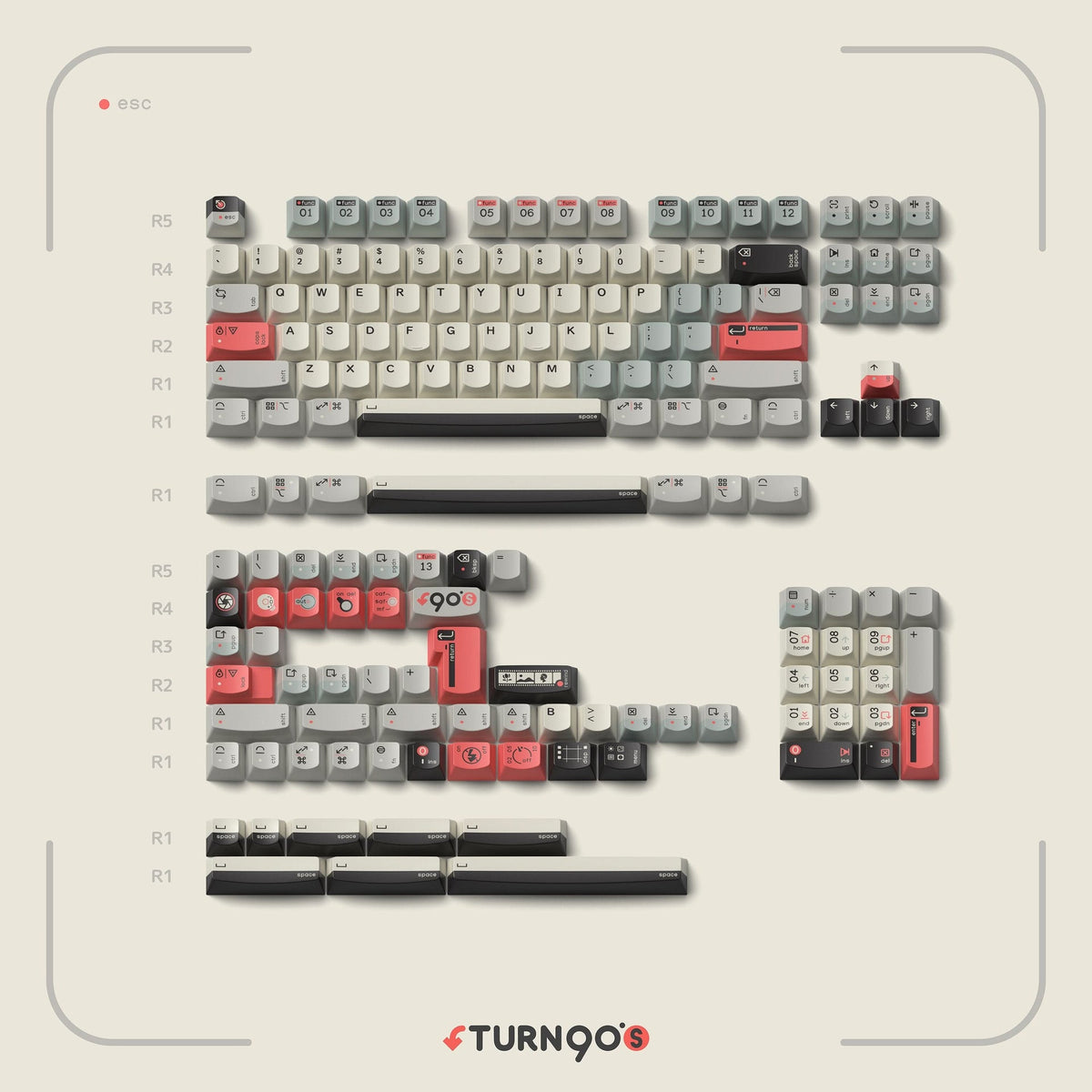 Add Extra Keycaps Set for high profile